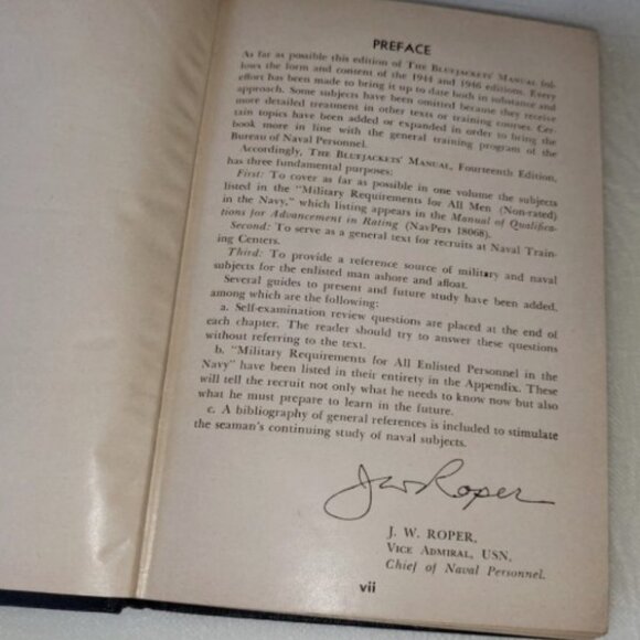 The Bluejackets' Manual Vintage Book 1950 Fourteenth Edition Navy History - Picture 6 of 10